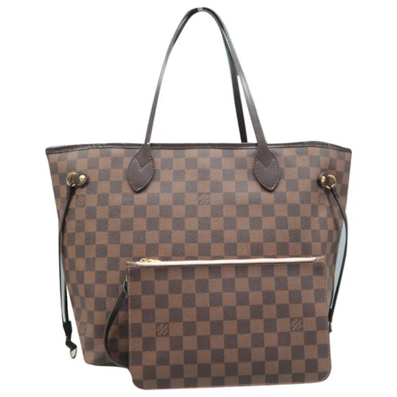 Louis Vuitton Handbags - 100% Auth Louis Vuitton Neverfull MM Brown W/P Damier Ebene Canvas Shoulder Bag